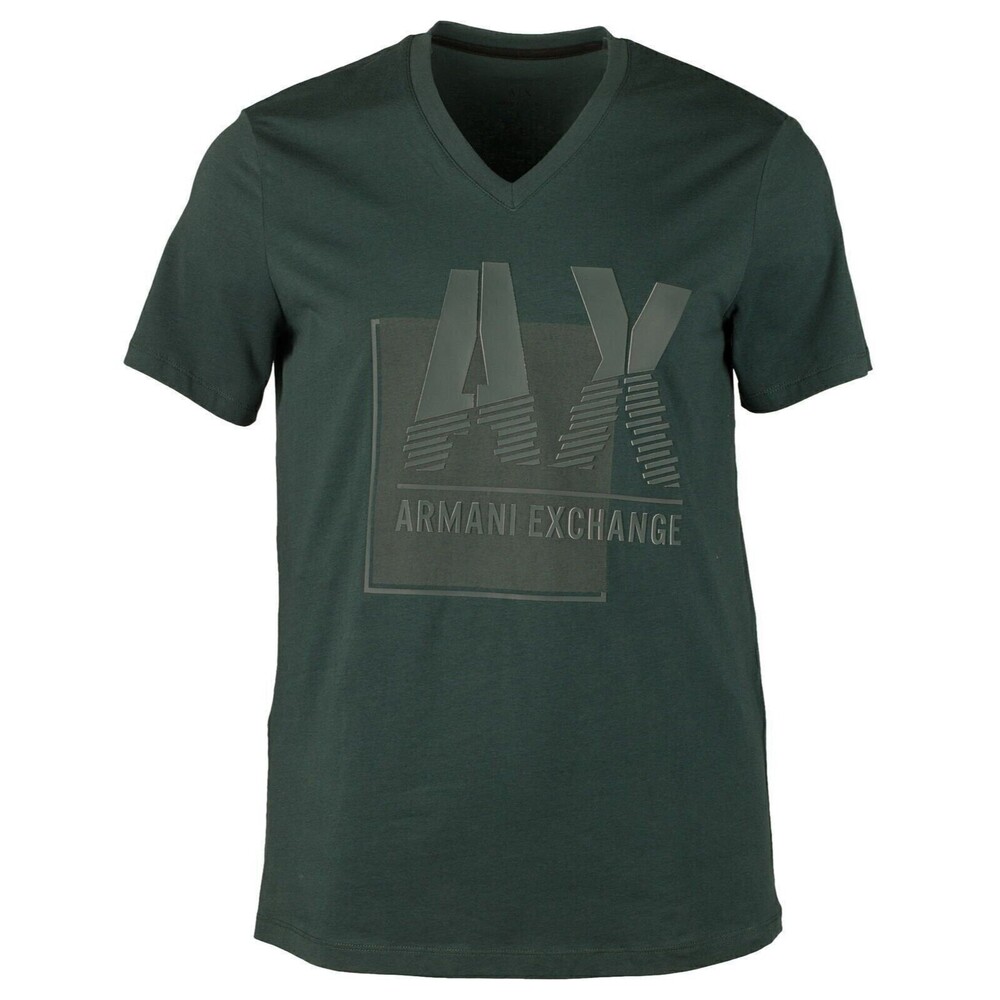 A/X Armani Exchange Men's Graphic Logo Slim Fit V Neck T Shirt